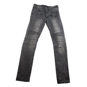 Waimea Jeans Mens 29x32 Actual Is 28x30 Black Skinny Moto Biker Grunge Punk Emo